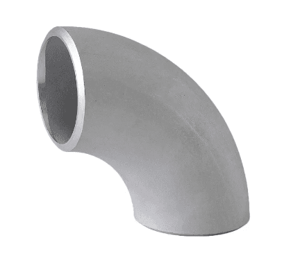 Stainless steel 90 degree butt-weld elbow